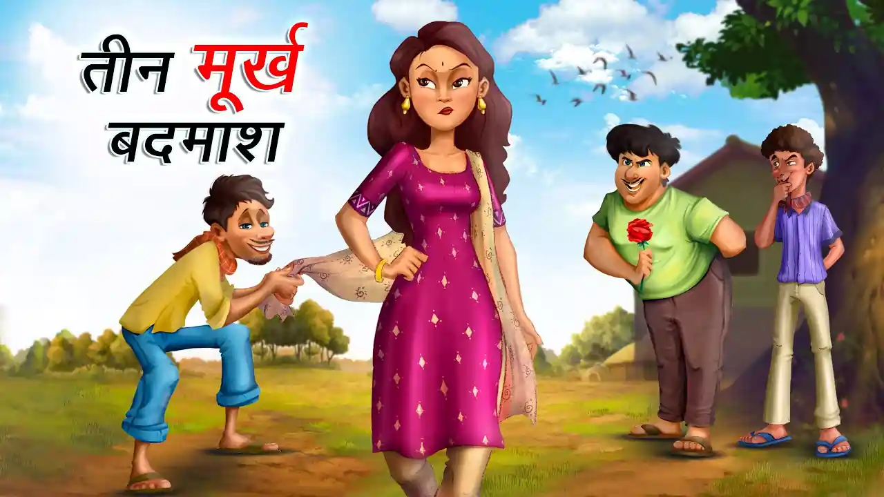 तीन मूर्ख बदमाश | TEEN MURKH BADMASH | Funny Kahani | Comedy Story | Funny Stories in Hindi